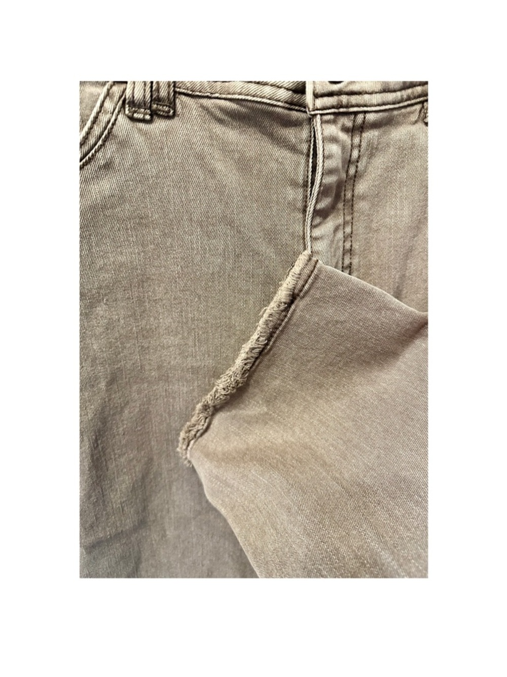 Democracy Straight Leg Jeans in Taupe - Picture 3 of 4